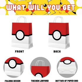   Dárková taška Azyre Pokémon Ball s motivem narozenin, 16 ks