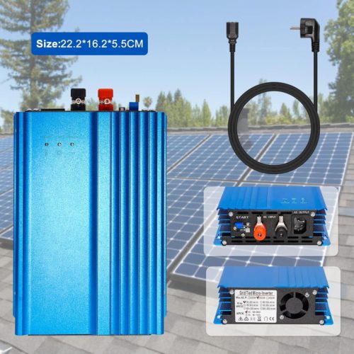 ARCELI 500W MPPT 12V solární invertor – mikro invertor, fotovoltaický invertor – modrý