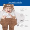 Dětská zavinovačka Soarwg pro miminka 0-6 měsíců – hnědobílá, měkká, teplá zavinovačka pro novorozence