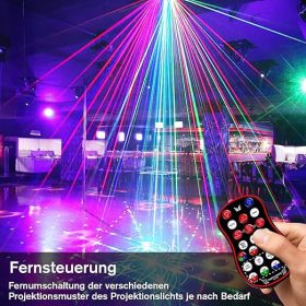   Littleboyny LED RGB disko projektor – barevná světelná show pro večírky a domácí oslavy