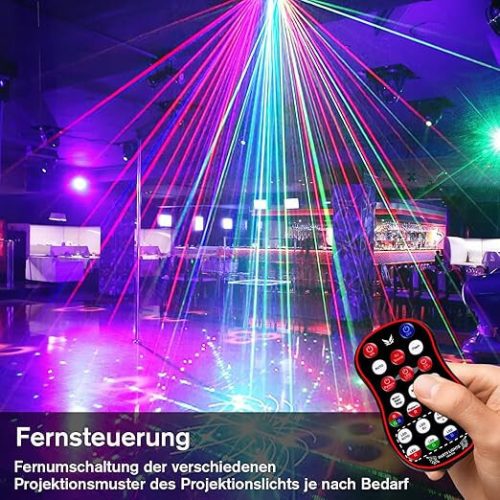 Littleboyny LED RGB disko projektor – barevná světelná show pro večírky a domácí oslavy