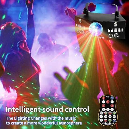 Littleboyny LED RGB disko projektor – barevná světelná show pro večírky a domácí oslavy