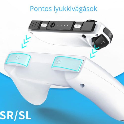 Mooroer Joy-Con grip a závodní volant 3 díly - bílý