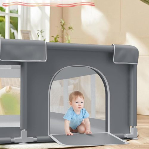 Dětská ohrádka Tenckat – 180x150x68 cm, prodyšná síťovaná stěna, stabilní konstrukce