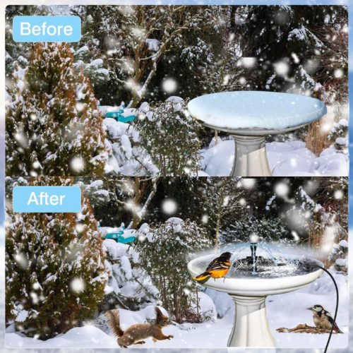 Ohřívač krmítka pro ptáky s fontánou, 70W - černý