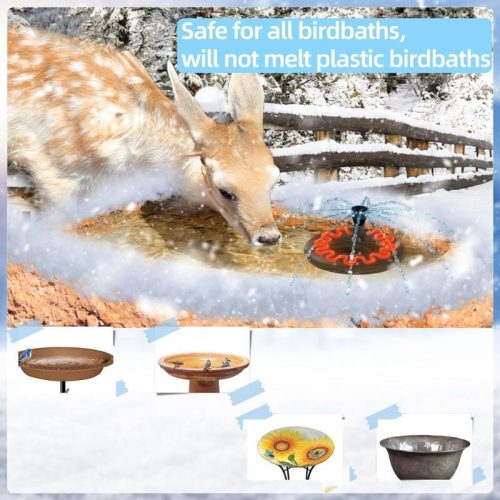 Ohřívač krmítka pro ptáky s fontánou, 70W - černý