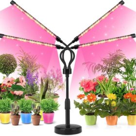   LED pěstební světlo Yikedan pro pokojové rostliny – černé, snastavitelnými rameny