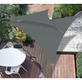   Sluneční plachta SunnestLife 6x6x6 m trojúhelníková – vodotěsná, odolná proti UV záření, šedá
